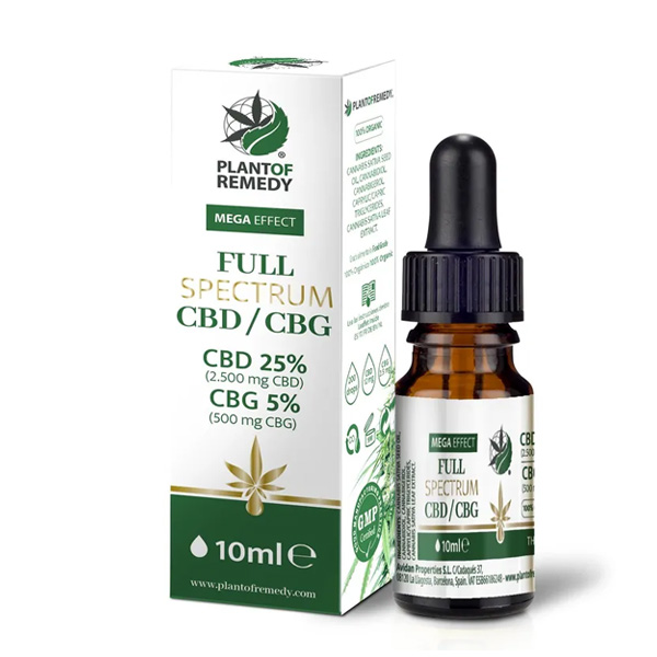 Aceite CBD Plant of Life Remedy Full Spectrum 25% CBD + 5% CBG — 10 ml — cáñamo CBD
