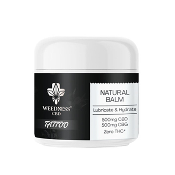 Bálsamo Natural para Tatuajes Weedness 500 mg CBD + 500 mg CBG — cáñamo CBD