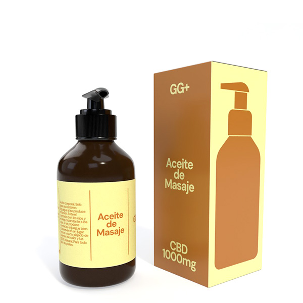 Aceite de Masaje CBD GG+ — 250 ml — cáñamo CBD