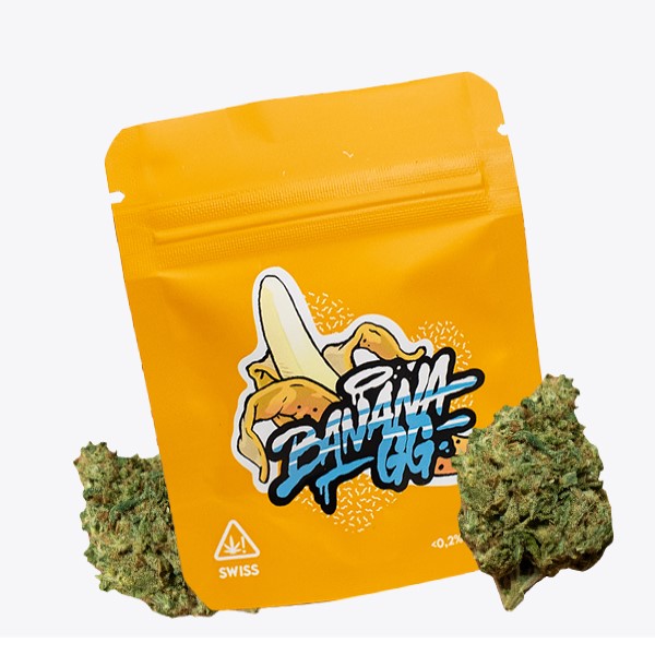 Flor CBD Gorilla Grillz Indoor Banana GG — 1 gr — cáñamo CBD