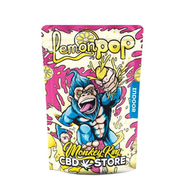 Flor CBD Monkey King Indoor Lemon Pop — 2,5 gr — cáñamo CBD