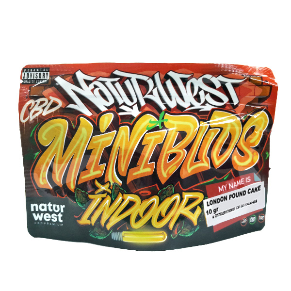Mini Buds CBD Naturwest Indoor London Pound Cake — 10 gr — cáñamo CBD