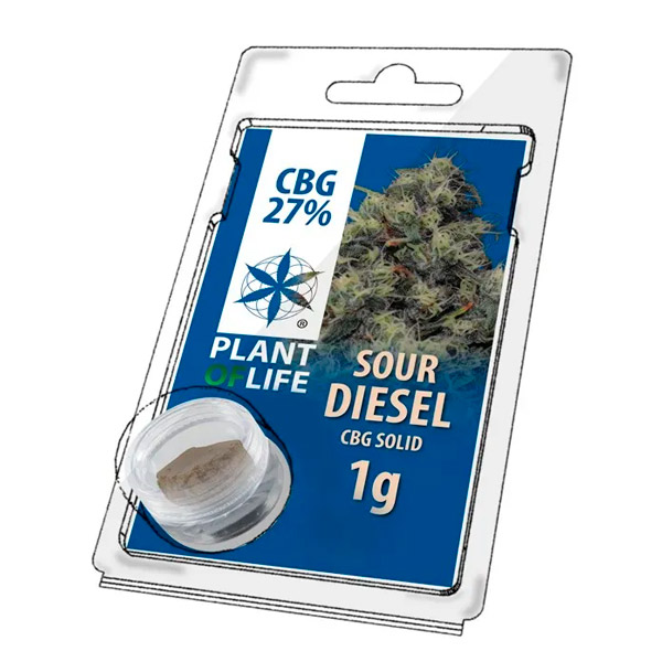 Solid 27% CBG Sour Diesel 1 Gr. Plant Of Life — cáñamo CBD