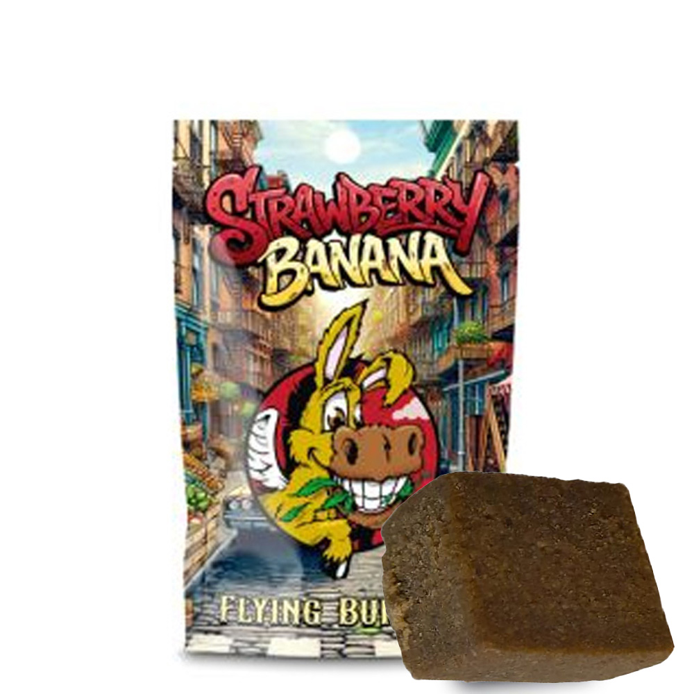 Hachís CBD Flying Burrito Strawberry Banana — 2 gr — cáñamo CBD