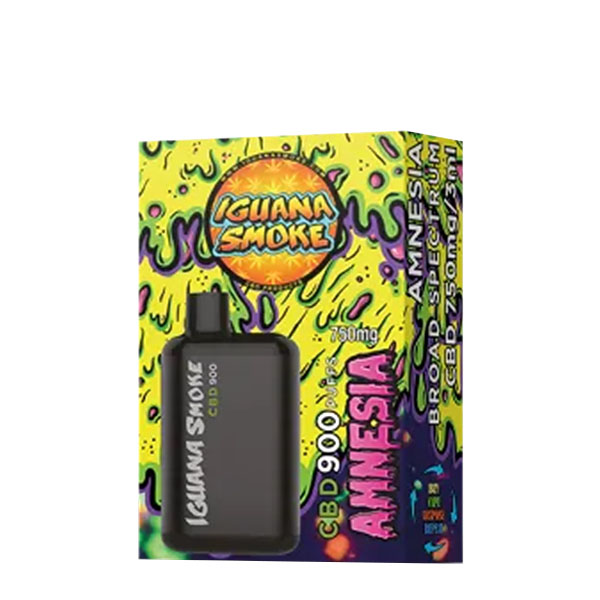 Vaper CBD Desechable Iguana Smoke Amnesia — 900 mg Broad Spectrum — 3 ml — cáñamo CBD