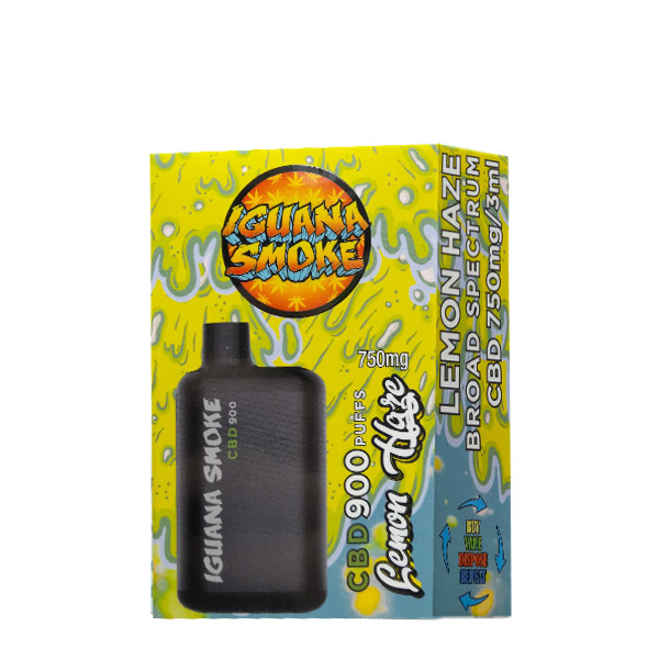Vaper CBD Iguana Smoke Lemon Haze — 900 mg Broad Spectrum — 3 ml — cáñamo CBD