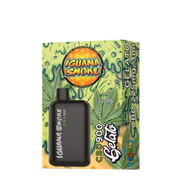 Vaper CBD Iguana Smoke Gelato — 900 mg — 3 ml — cáñamo CBD