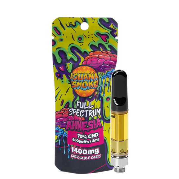 Cartridge CBD Iguana Smoke Full Spectrum Amnesia 70% — 2 ml — cáñamo CBD
